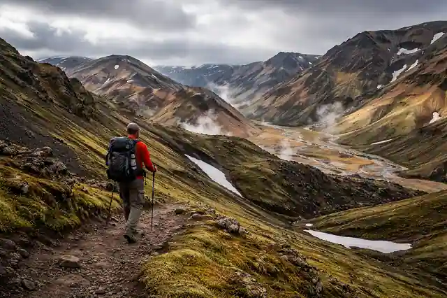 10 Long-Distance Hiking Trails Perfect For Solo Travelers 4 lone hiker on the Laugavegur Trail in Iceland